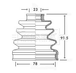 BORG & BECK gofruotoji membrana, kardaninis velenas BCB2586